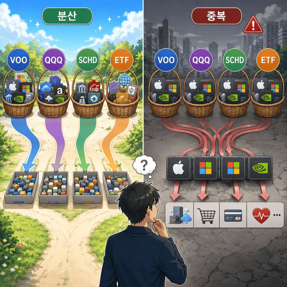 미국ETF-중복투자-확인 본문 이미지