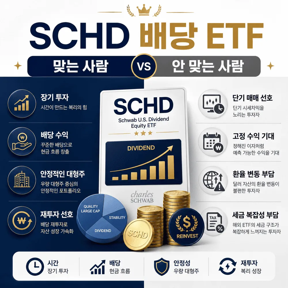 SCHD 배당 ETF가 맞는 사람과 안 맞는 사람